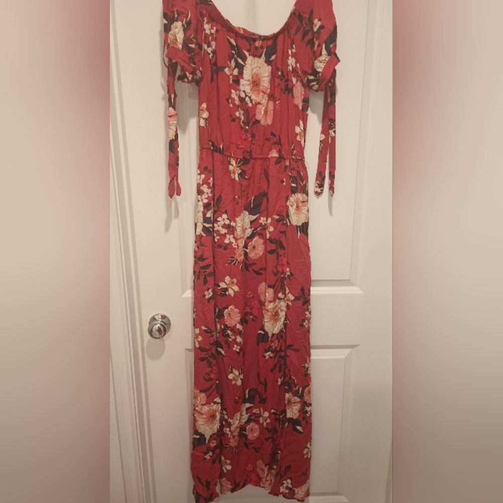 Band of Gypsies Red Puff Sleeve Sundress